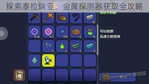 探索泰拉瑞亚：金属探测器获取全攻略