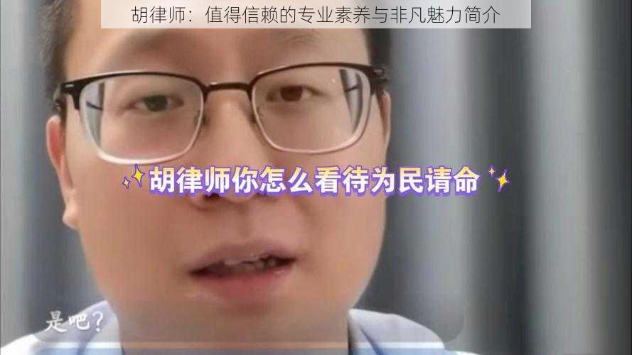 胡律师：值得信赖的专业素养与非凡魅力简介