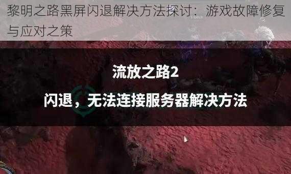 黎明之路黑屏闪退解决方法探讨：游戏故障修复与应对之策