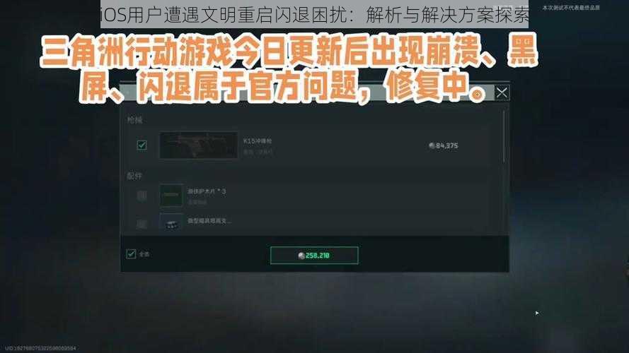 iOS用户遭遇文明重启闪退困扰：解析与解决方案探索