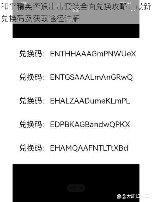 和平精英奔狼出击套装全面兑换攻略：最新兑换码及获取途径详解