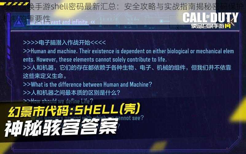 使命召唤手游shell密码最新汇总：安全攻略与实战指南揭秘密码保护机制的重要性