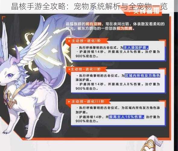 晶核手游全攻略:宠物系统解析与全宠物一览