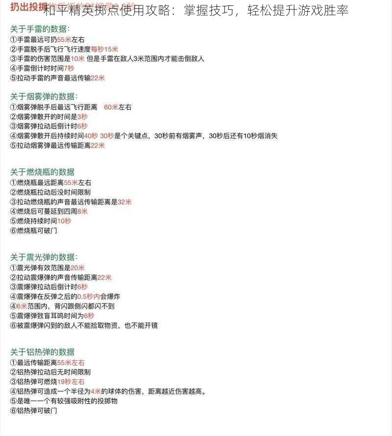 和平精英掷点使用攻略:掌握技巧,轻松提升游戏胜率